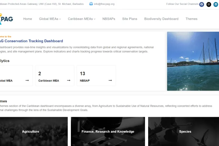 Screenshot of the CPAG Conservation Dashboard